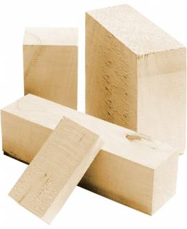 Linden-Schnitzholz, Leimholz 300 x 200 x 100 mm