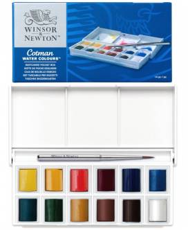 Winsor & Newton Aquarell-Farben, 12 halbe N&auml;pfchen