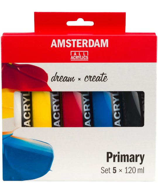 AMSTERDAM - Acrylfarben-Set, 5 x 120 ml Tube