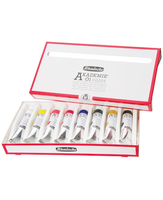 Schmincke AKADEMIE � �lcolor Set, 8 Tuben � 20 ml
